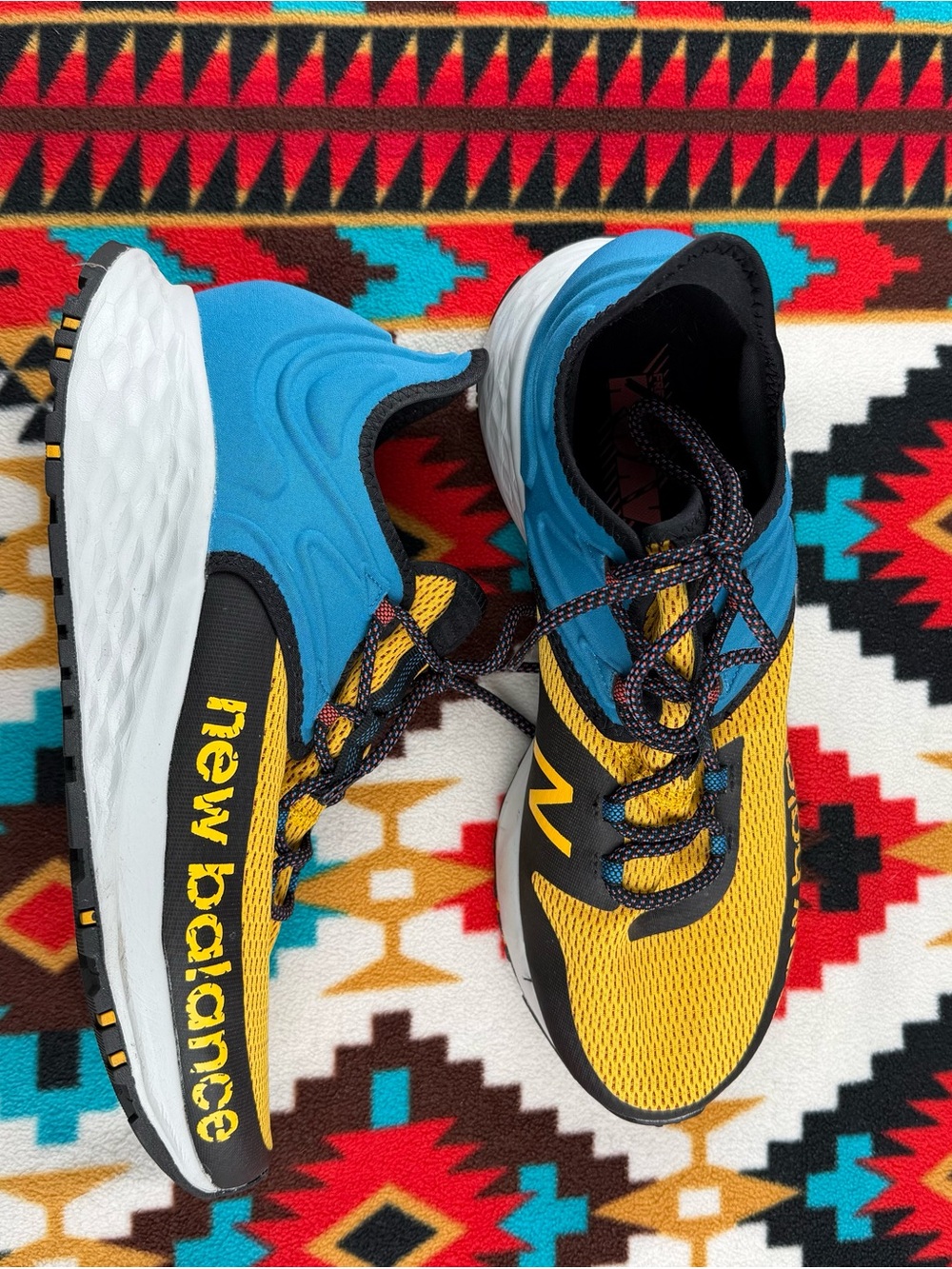 New Balance Blue & Yellow Running Sneakers